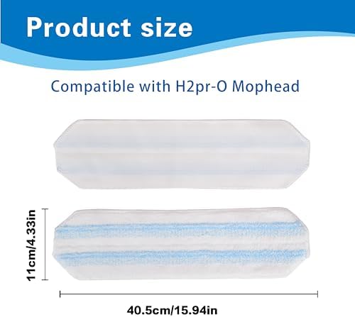 GVMM 10 Pack Replacement Mop Pads for H2Pro Flat Mop System