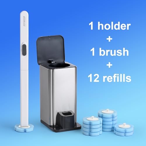 JOYMOOP Mop Bucket Set with Microfiber Pad and Toilet Brush Holder