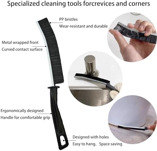 7 Pcs Crevice Cleaning Brush Set for Kitchen and Bathroom Use