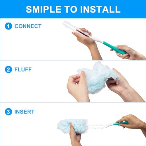 KeFanta Heavy Duty Duster Refills 30 Count with Handle 1