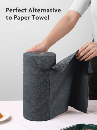 Fantasticlean Microfiber Cleaning Cloth Rolls -75 Pack 12x12 Washable Reusable