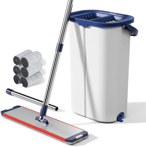 WFJINHAN EasyWring Mop and Bucket Set with Wringer 13 Inch