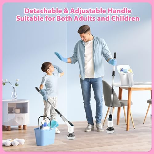 Dovety Electric Spin Scrubber with 8 Replaceable Brush Heads