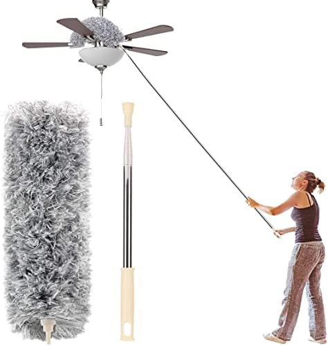 Azun Microfiber Duster with 30-100 Extension Pole and Bendable Head