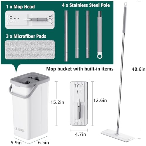 jc jorden Mop and Bucket with Wringer Set