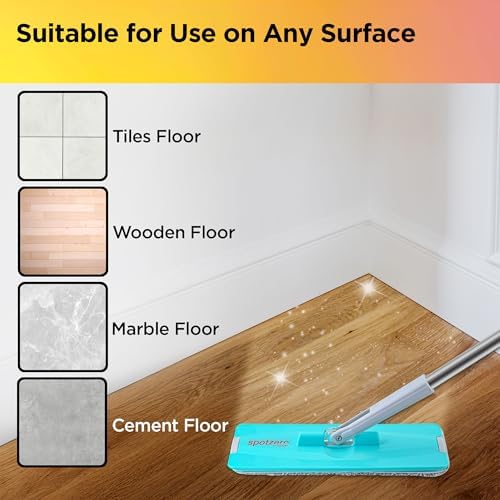 Spotzero by Milton Flat Mop and Bucket with Wringer Set