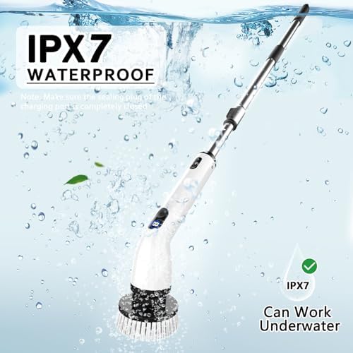 TUYU Cordless Electric Spin Scrubber with LED Display 1