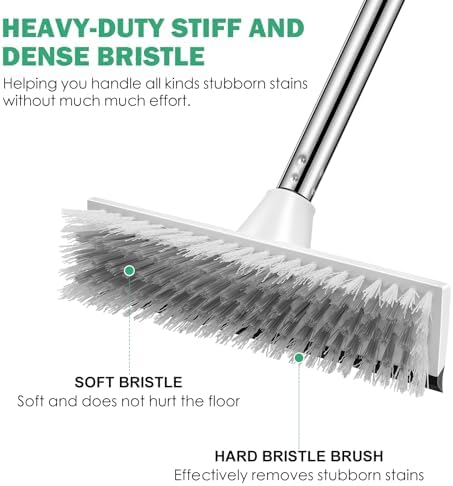 SetSail 2-in-1 Floor Scrub Brush with 51-Inch Adjustable Handle