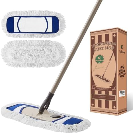 Eyliden Dust Mop with Reusable Pads - Wet Dry Cleaning