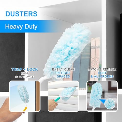 KeFanta Heavy Duty Duster Refills 30 Count with Handle 1