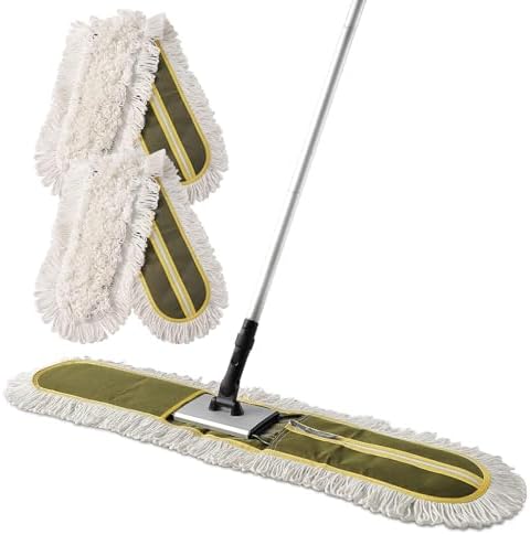 36 Heavy Duty Dust Mop with Microfiber Pad for Commercial Cleaning