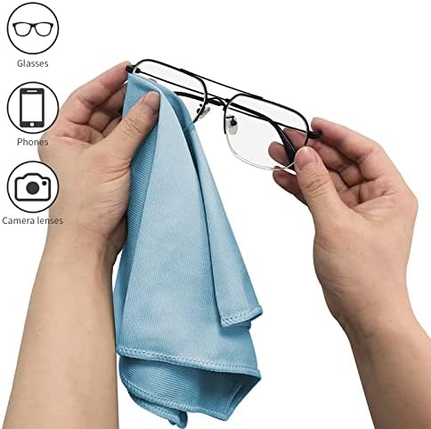 Puomue 6 Pack Microfiber Cleaning Cloths 16x16 Inch Lint Free