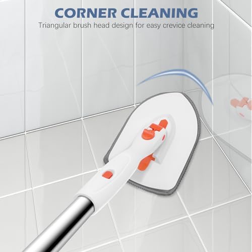 SetSail 3-In-1 Floor Scrub Brush with 52-inch Handle