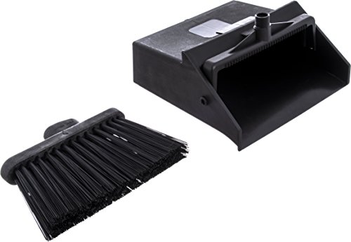 Carlisle Duo-Pan Upright Dust Pan and Broom Set 36 Inches Black