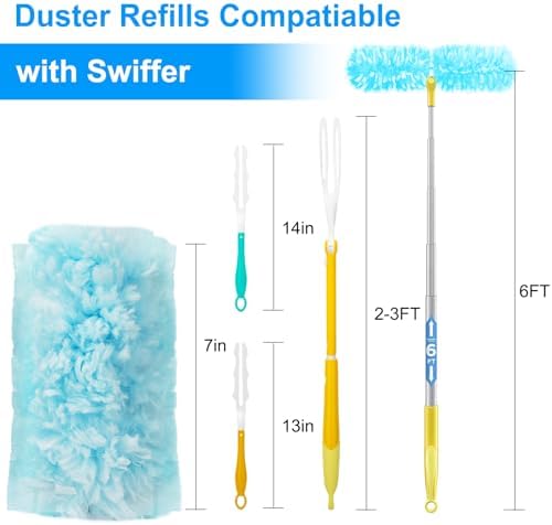 KeFanta Heavy Duty Duster Refills 30 Count with Handle 1