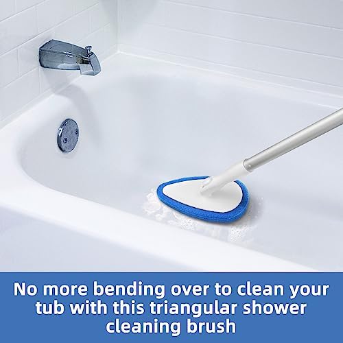 Qaestfy Long Handle Tub Tile Scrubber with 51 Handle
