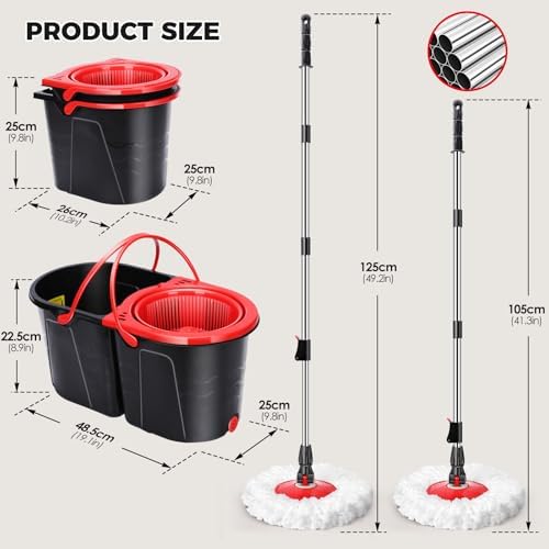 Gadhra Spin Mop and Bucket Set with Wringer