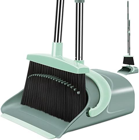 Ivandar Broom and Dustpan Set with Adjustable Handle