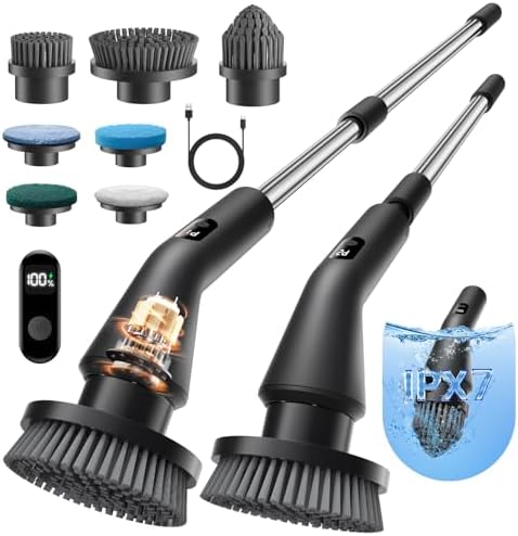 Leebein Electric Spin Scrubber with 7 Heads and 2 Speeds