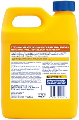 Zep Concentrated Calcium Lime Rust Remover - 32 oz Case of 12 1