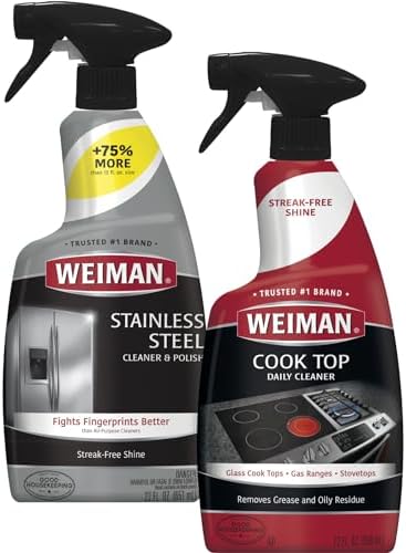 Weiman Disinfecting Stovetop Cleaner Stainless Steel Cleaner - 22 Ounce