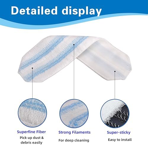 GVMM 10 Pack Replacement Mop Pads for H2Pro Flat Mop System