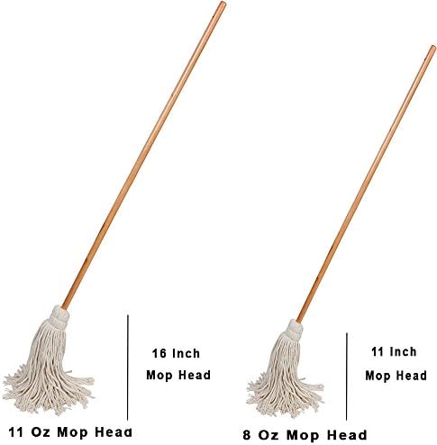 Tidy Tools Large Wet Deck Cotton Mop with Solid Wood Handle