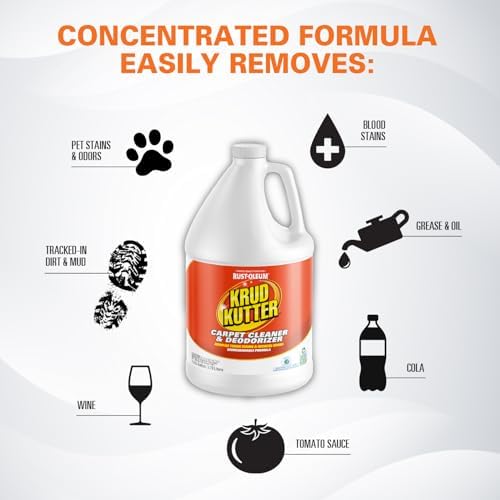 Krud Kutter CR012 Instant Carpet Cleaner Stain Remover with Deodorizer