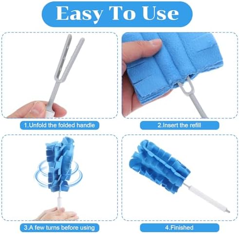 10 PCS Fleece Duster Refills in Rainbow Colors