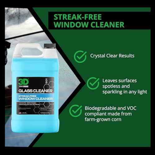 3D Glass Cleaner - Streak Free Tint Safe Gallon
