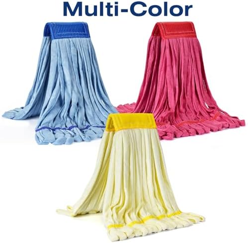 Matthew Cleaning Microfiber Tube Mop Replacement 6 Pack - Medium Blue
