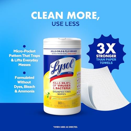 Lysol Disinfectant Wipes 4-Pack Lemon Lime Blossom