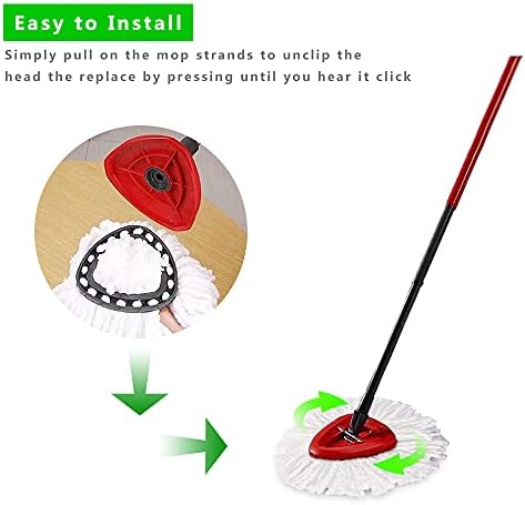 Yision 12PCS Microfiber Spin Mop Refill Heads 1
