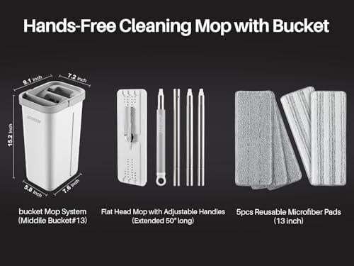 JOYMOOP Mop and Bucket with Wringer Set 1
