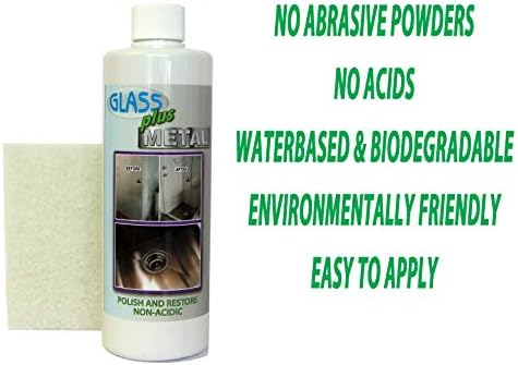 Kaxilu Glass Plus Metal Cleaner 16 oz with Pad