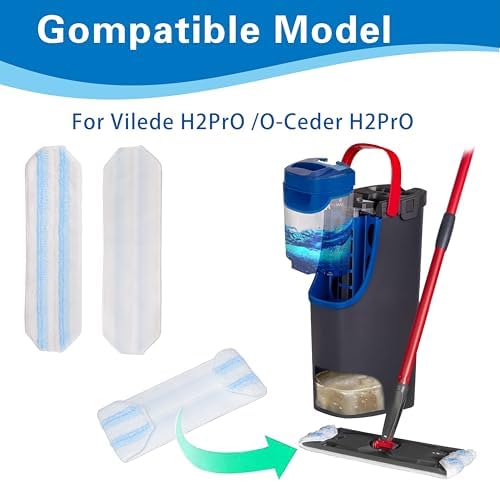 GVMM 10 Pack Replacement Mop Pads for H2Pro Flat Mop System