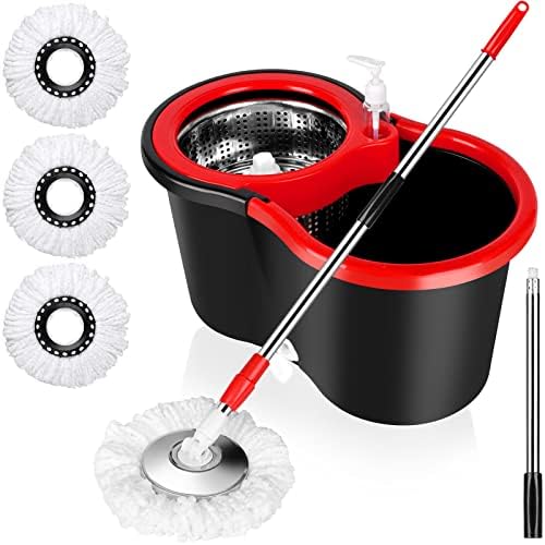 CooFel Spin Mop and Bucket Set with Wringer