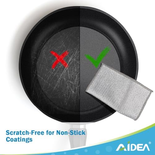 AIDEA Non Scratch Wire Dishcloth 24PK - Reusable Strong Scratch-Free