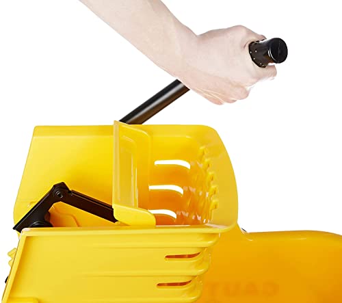 Amazon Basics 35 Quart Mop Bucket with Side Press Wringer Yellow