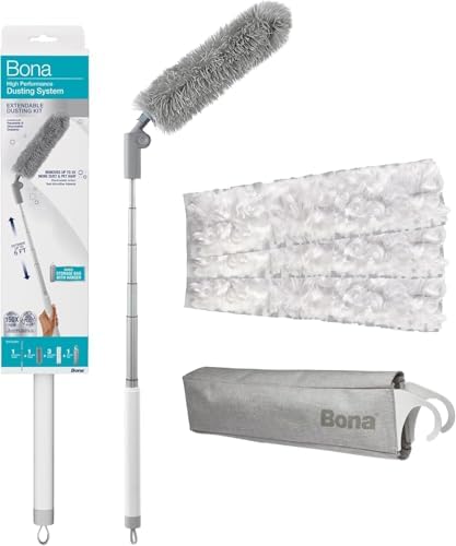 Bona High Performance Dusting Kit - 6FT Extendable Handle Reusable Duster