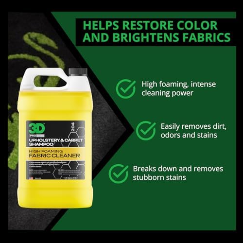 3D Upholstery Carpet Shampoo 1 Gallon
