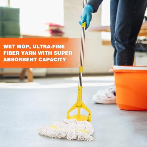 Heavy Duty Commercial Mop with 48 Long Stainless Steel Handle