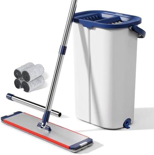 WBKATN Mop and Bucket Set with Wringer for Efficient Floor Cleaning
