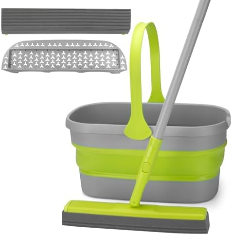 REEWII Sponge Mop Collapsible Bucket Set 1