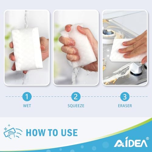 AIDEA Magic Sponges Cleaning Eraser 12 Pads 2X Density