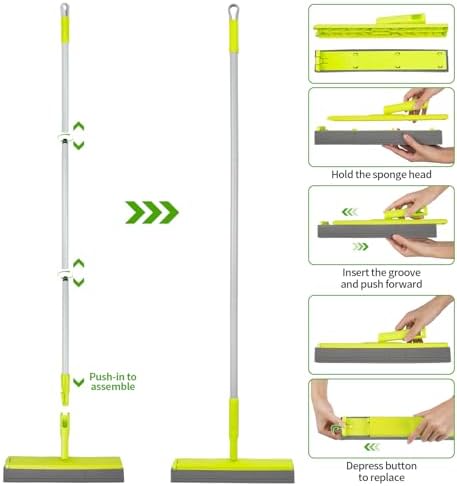 REEWII Sponge Mop Collapsible Bucket Set 1