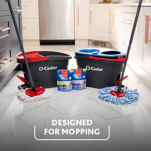 O-Cedar EasyWring RinseClean Spin Mop Bucket Set with Extra Refill 1