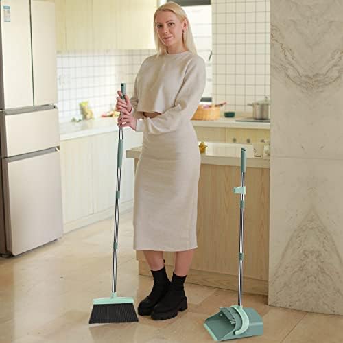 Ivandar Broom and Dustpan Set with Adjustable Handle