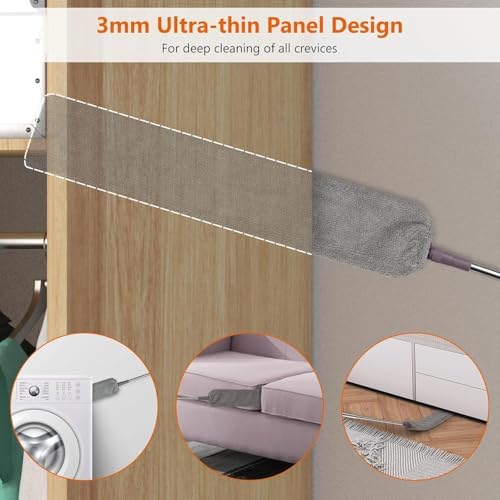 Retractable Gap Dust Cleaner with 30-100 Inch Handle