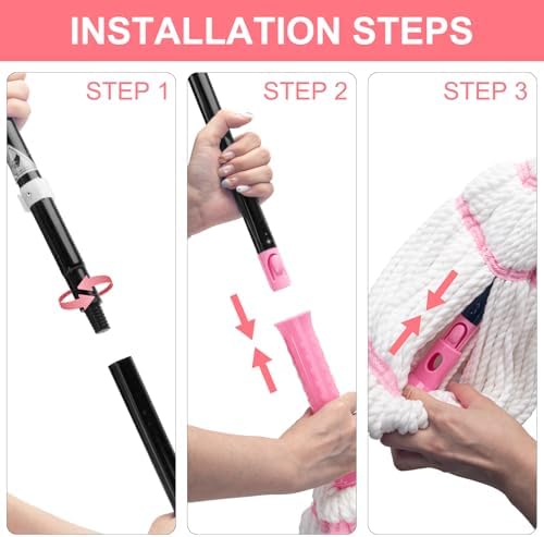 KeFanta Self Wringing Twist Mop for Hardwood Floor Cleaning
